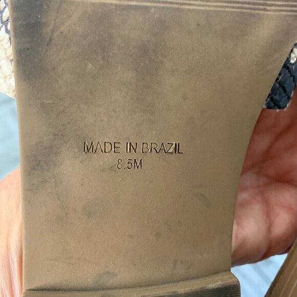 Steve Madden Croc Embossed Faux Leather Slip On Flat Slide Sandals - Picture 11 of 11